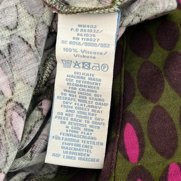 Boden button up shirt dress 70s long sleeve belted indie printed teacher career - Picture 11 of 12